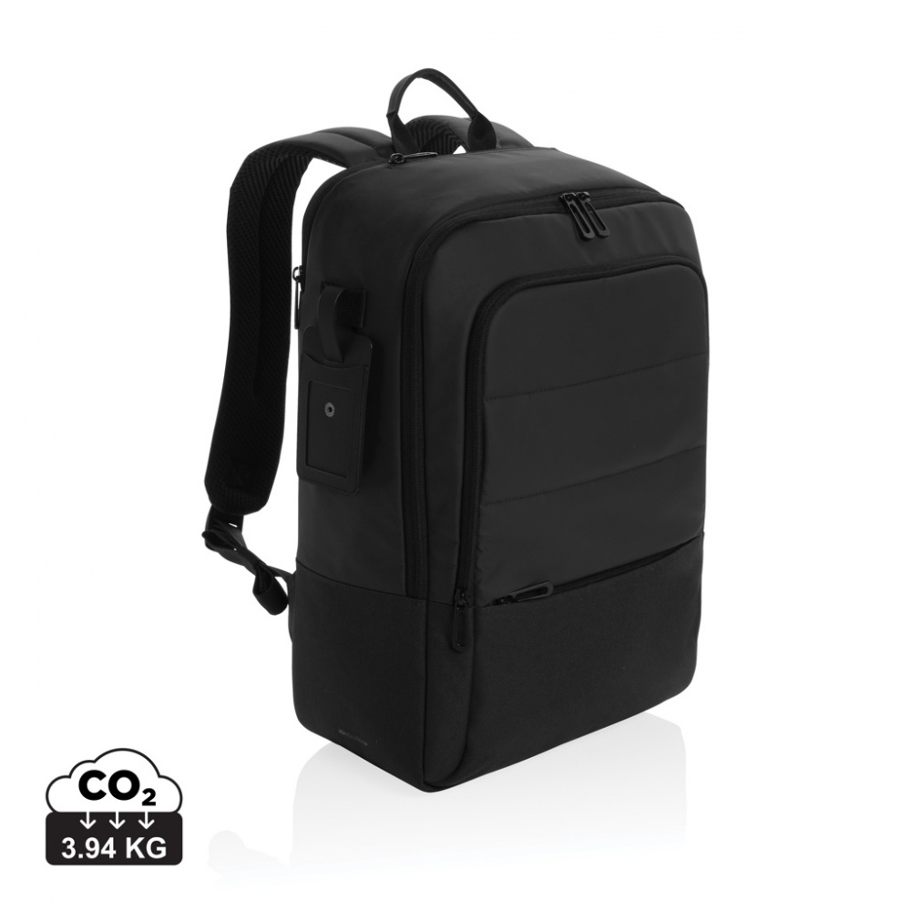 Logo trade corporate gift photo of: Armond AWARE™ RPET 15.6 inch deluxe laptop backpack